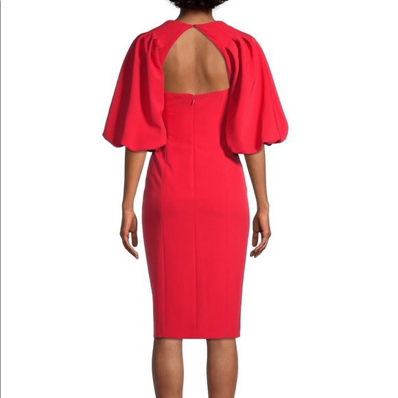 Aidan Mattox Exaggerate Puff-Sleeve Cocktail Dress - Picture 2 of 14